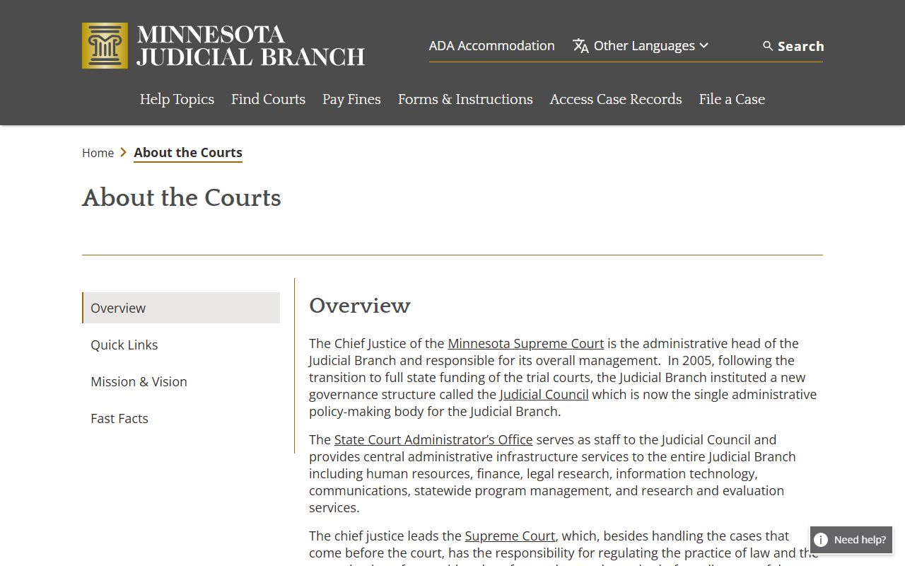 Winona County court records Minnesota court structure